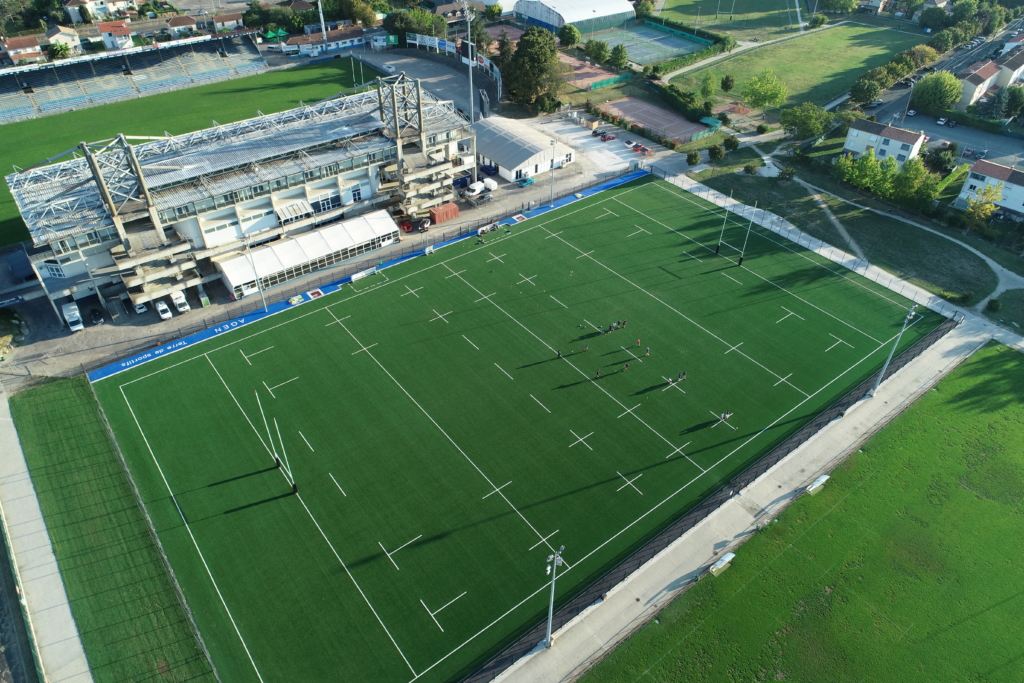 suivi de chantier stade agen drone